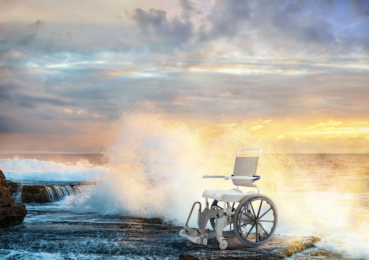 Ocean 24“ Ergo Dusch- und Toilettenrollstuhl