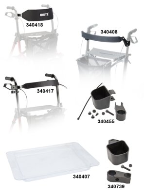 Tablett für Rollator 324NPU-328
NPU mit Ergobremse